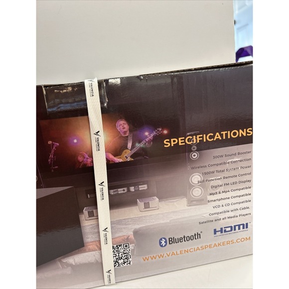 Sealed In Box Valencia VX100 Compact Powerhouse Home‎ Theatre Speaker Sound Bar - Picture 6 of 9